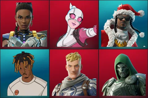 Shuri, Gwenpool, Santa Dogg, Slayer Juice WRLD, Captain Jones, Doom
