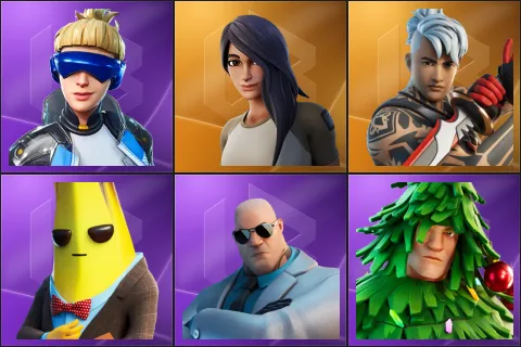Neo Versa, Gear Specialist Maya, Ronin, Agent Peely, Brutus, Lt. Evergreen