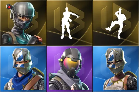 Elite Agent, Floss, Take The L, Blue Squire, Rogue Agent, Royale Knight