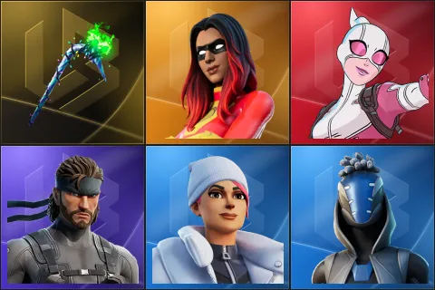 Merry Mint Axe, Joltara, Gwenpool, Solid Snake, Blizzard Bomber, Sultura
