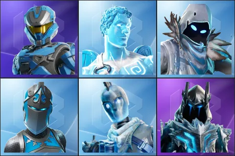 UNSC Spartan, Frozen Love Ranger, Frozen Raven, Frozen Red Knight, Glacial Dummy, Exalted Ice King