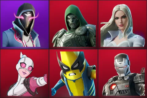 Xander, Doom, Emma Frost, Gwenpool, Peelverine, War Machine