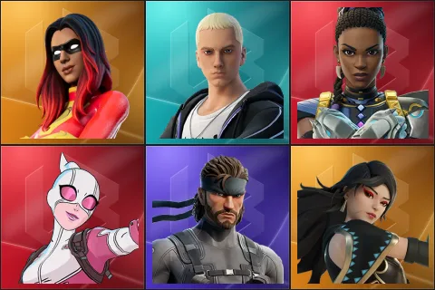 Joltara, Slim Shady, Shuri, Gwenpool, Solid Snake, Era