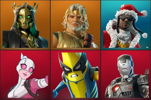 Hades, Zeus, Santa Dogg, Gwenpool, Peelverine, War Machine