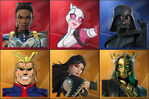 Shuri, Gwenpool, Darth Vader, All Might, Era, Hades