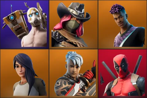 Psycho Bandit, Calamity, Fade, Gear Specialist Maya, Ronin, Deadpool