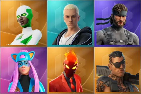 Backlash, Slim Shady, Solid Snake, Alli, Inferno, Joey