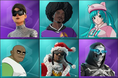 Unchained Ramirez, LBC '93 Dogg, Neko Hatsune Miku, Russel, Santa Dogg, Skull Commander