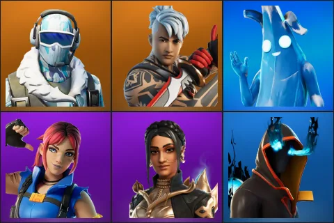 Frostbite, Ronin, Polar Peely, Explorer Emilie, Shanta, Absenz
