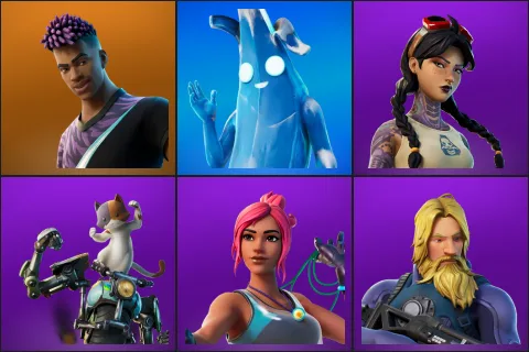 Fade, Polar Peely, Jules, Kit, Ocean, Scuba Jonesy