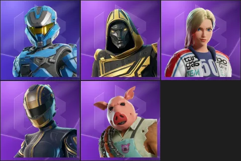 UNSC Spartan, Blitz Knight, Dueling Dragons Jackie, Hairpin, Pig the Butcher