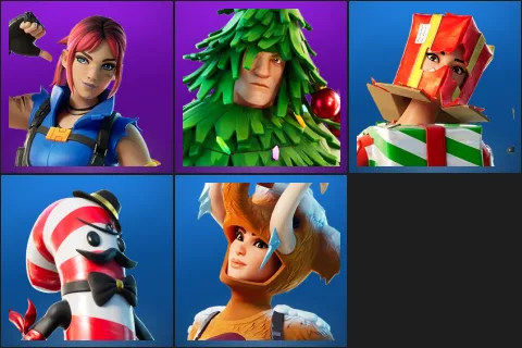 Explorer Emilie, Lt. Evergreen, Holiday Boxy, Mr. Dappermint, Wooly Warrior