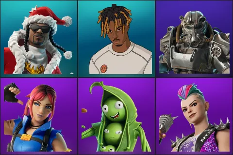 Santa Dogg, Slayer Juice WRLD, T-60 Power Armor, Explorer Emilie, Peabody, Ringmaster Scarr