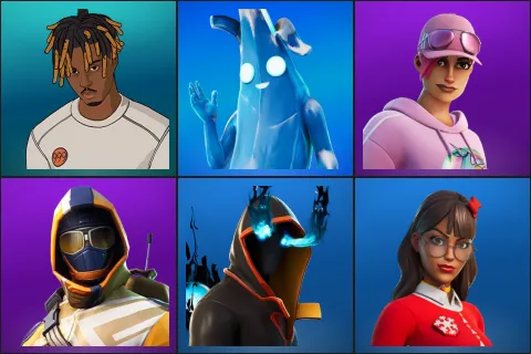 Slayer Juice WRLD, Polar Peely, Britestorm Bomber, Summit Striker, Absenz, Krisabelle