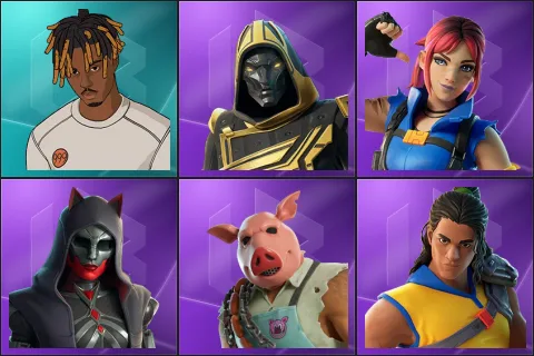 Slayer Juice WRLD, Blitz Knight, Explorer Emilie, Felina, Pig the Butcher, Trailblazer Tai