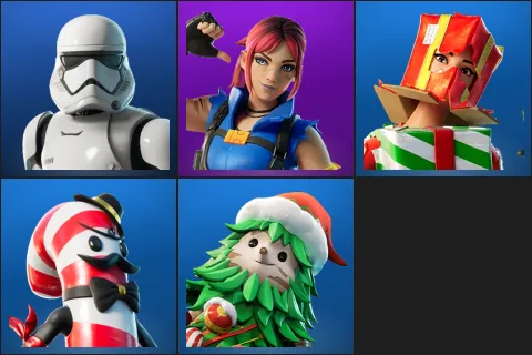 First Order Stormtrooper, Explorer Emilie, Holiday Boxy, Mr. Dappermint, Winterfest Bushranger