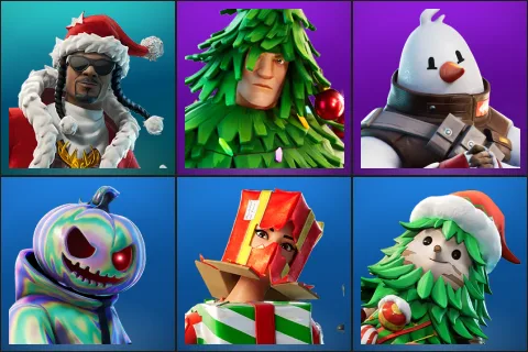 Santa Dogg, Lt. Evergreen, Snowmando, Chrome Punk, Holiday Boxy, Winterfest Bushranger