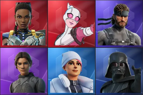 Shuri, Gwenpool, Solid Snake, Chani, Blizzard Bomber, Darth Vader