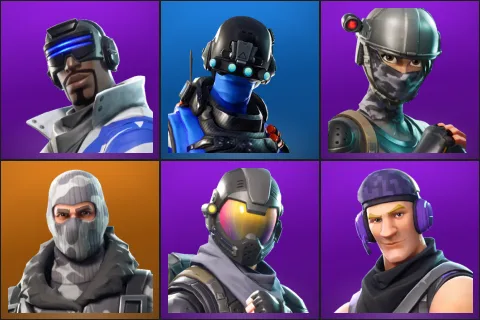 Blue Striker, Carbon Commando, Elite Agent, Havoc, Rogue Agent, Sub Commander
