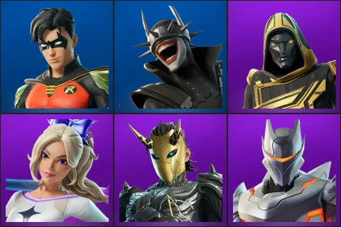 Robin, The Batman Who Laughs, Blitz Knight, Haylee Skye, Mask Maker Daigo, O.M.E.G.A. Suit Alpha