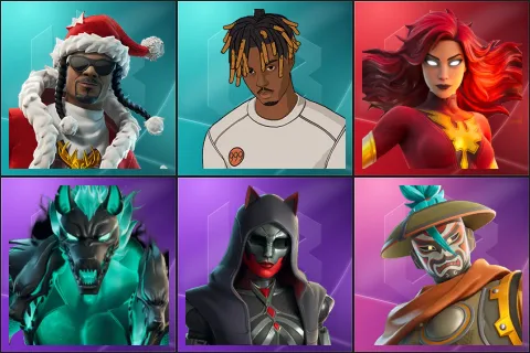 Santa Dogg, Slayer Juice WRLD, Dark Phoenix, Cerberus, Felina, Jing