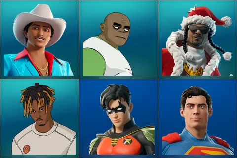 Die With A Smile Bruno, Russel, Santa Dogg, Slayer Juice WRLD, Robin, Superman