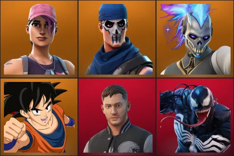 Rose Team Leader, Warpaint, Renzo the Destroyer, Son Goku, Eddie Brock, Venom