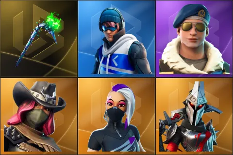 Merry Mint Axe, Point Patroller, Royale Bomber, Calamity, Catalyst, Eternal Knight
