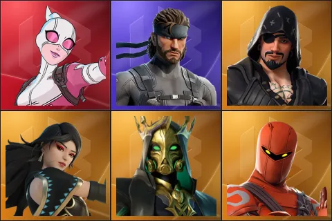 Gwenpool, Solid Snake, Blackheart, Era, Hades, Hybrid
