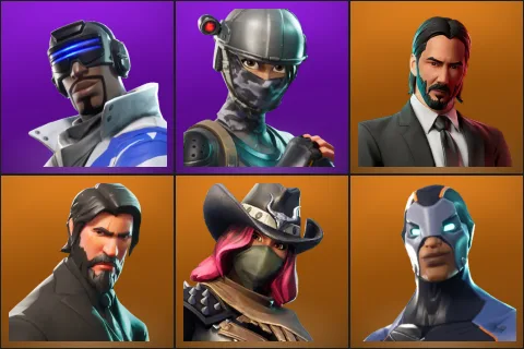 Blue Striker, Elite Agent, John Wick, The Reaper, Calamity, Carbide