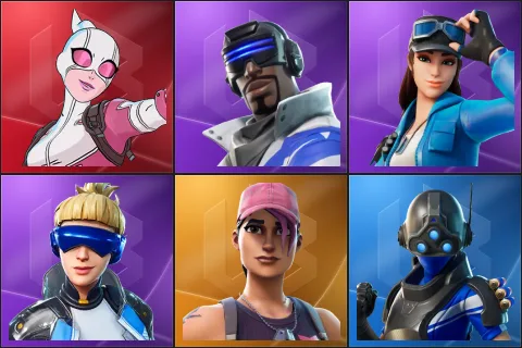 Gwenpool, Blue Striker, Cloud Striker, Neo Versa, Rose Team Leader, Trilogy