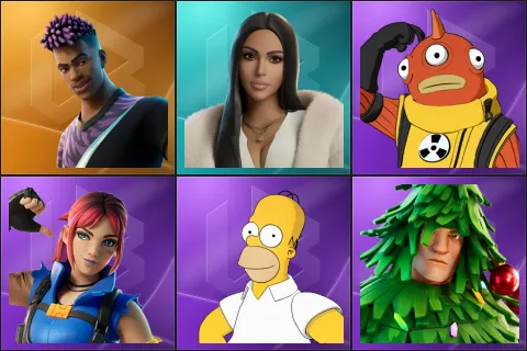 Fade, Kim Kardashian, Blinky Fishstick, Explorer Emilie, Homer Simpson, Lt. Evergreen