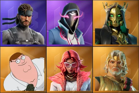 Solid Snake, Xander, Hades, Peter Griffin, Valeria, Zeus