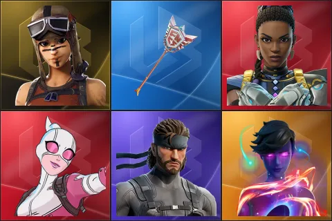 Renegade Raider, The Axe of Champions 2.0, Shuri, Gwenpool, Solid Snake, Galaxy Grappler