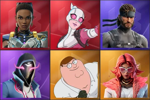Shuri, Gwenpool, Solid Snake, Xander, Peter Griffin, Valeria