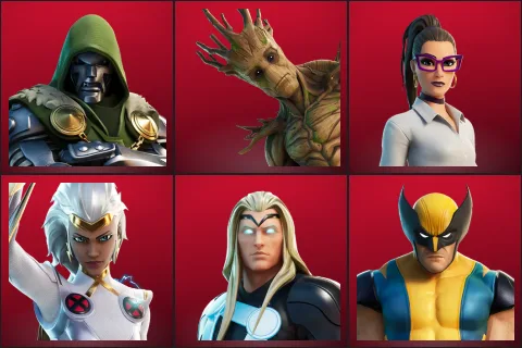 Doctor Doom, Groot, Jennifer Walters, Storm, Thor, Wolverine