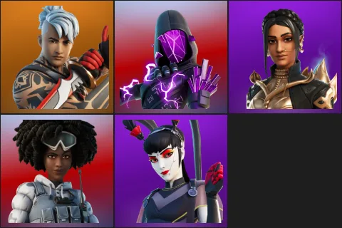 Ronin, Cube Assassin, Shanta, Snow Stealth Slone, Tsuki 2.0