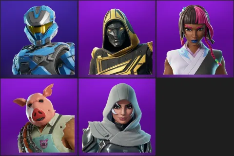 UNSC Spartan, Blitz Knight, Iridia Vayne, Pig the Butcher, Vanguard Zadie