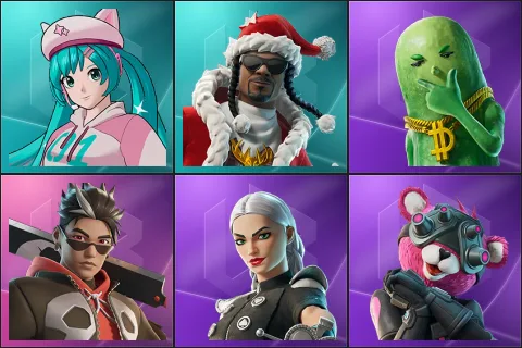Neko Hatsune Miku, Santa Dogg, Big Dill, Bones, Cassidy Quinn, Cuddle Team Specialist