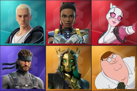 Slim Shady, Shuri, Gwenpool, Solid Snake, Hades, Peter Griffin