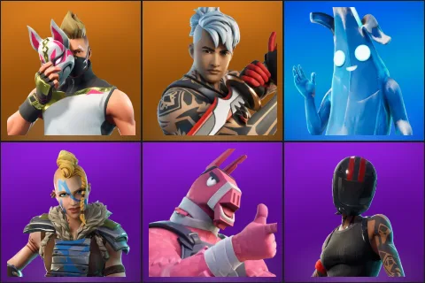 Drift, Ronin, Polar Peely, Huntress, Lt. John Llama, Redline