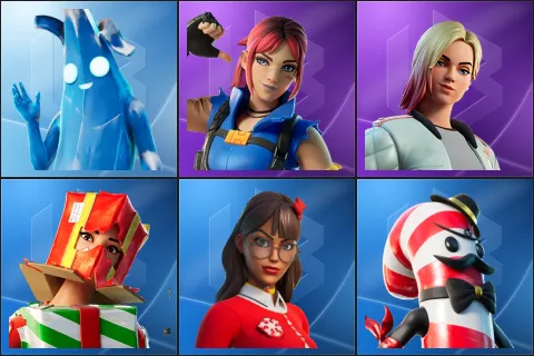 Polar Peely, Explorer Emilie, Jackie, Holiday Boxy, Krisabelle, Mr. Dappermint