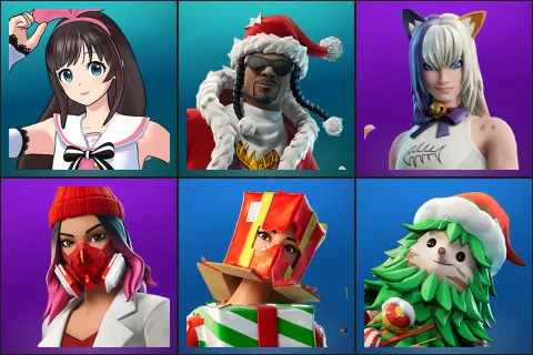 KizunaAI, Santa Dogg, Meg, Yulejacket, Holiday Boxy, Winterfest Bushranger