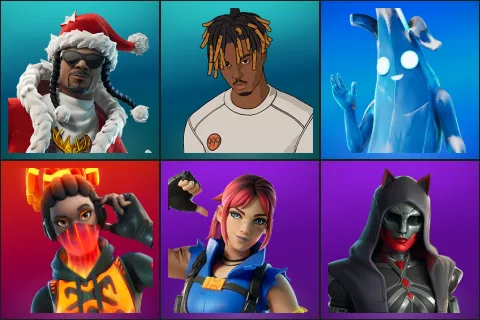 Santa Dogg, Slayer Juice WRLD, Polar Peely, Tectonic Komplex, Explorer Emilie, Felina