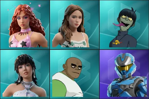 Chappell Roan, Laufey, Murdoc, Rockstar LISA, Russel, UNSC Spartan