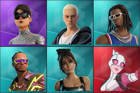 Unchained Ramirez, Slim Shady, Playboi Carti, Lewis Hamilton, Iconic Kim Kardashian, Gwenpool