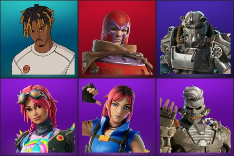 Slayer Juice WRLD, Wastelander Magneto, T-60 Power Armor, Brite Raider, Explorer Emilie, Megalo Don