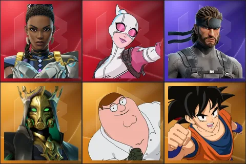 Shuri, Gwenpool, Solid Snake, Hades, Peter Griffin, Son Goku