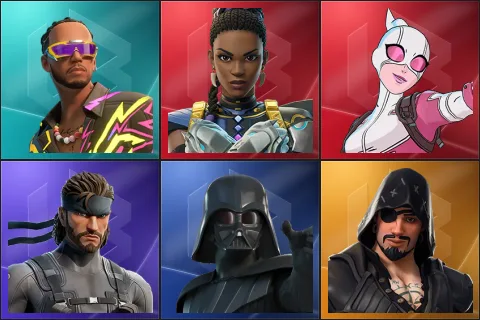 Lewis Hamilton, Shuri, Gwenpool, Solid Snake, Darth Vader, Blackheart