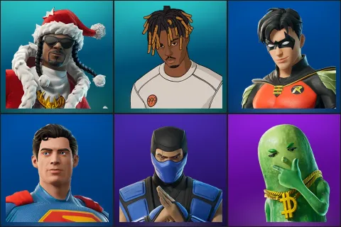 Santa Dogg, Slayer Juice WRLD, Robin, Superman, Sub-Zero (MK3), Big Dill